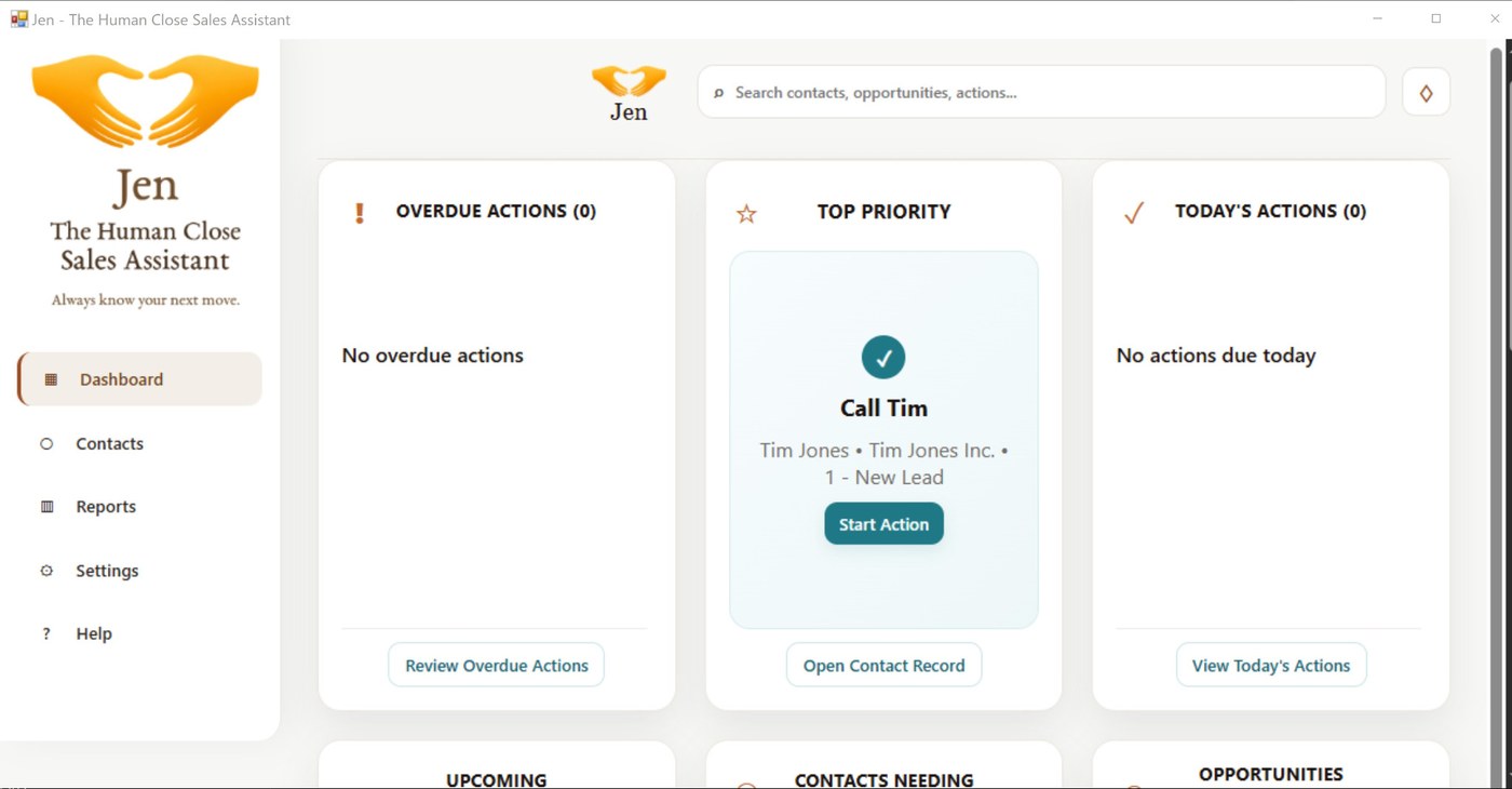 jen dashboard priority view